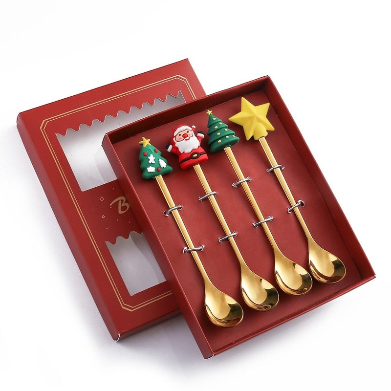 Christmas Holiday 4 Piece Dinner Table Set