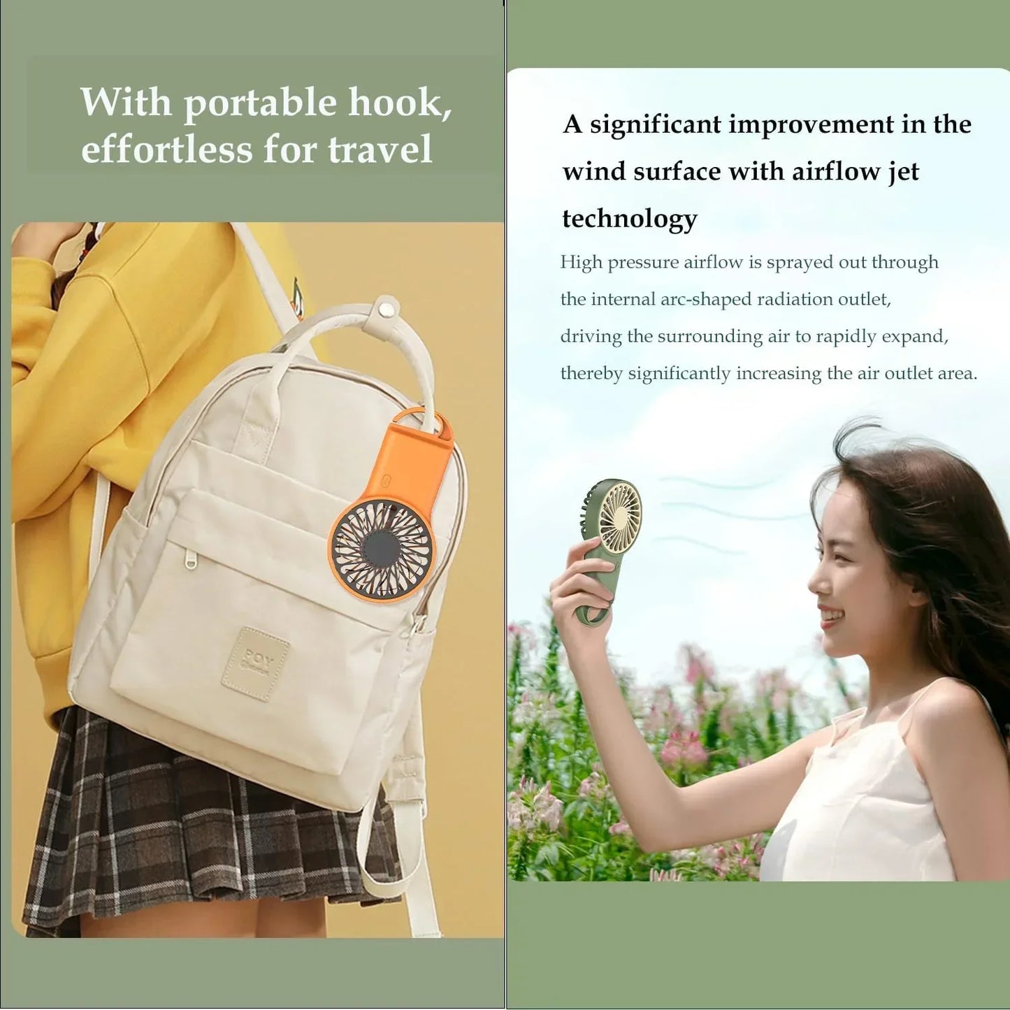 Compact Folding USB Fan with Clip for Travel