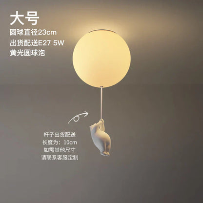 Colorful Bear LED Kids Ceiling Lamp Soft Night Light