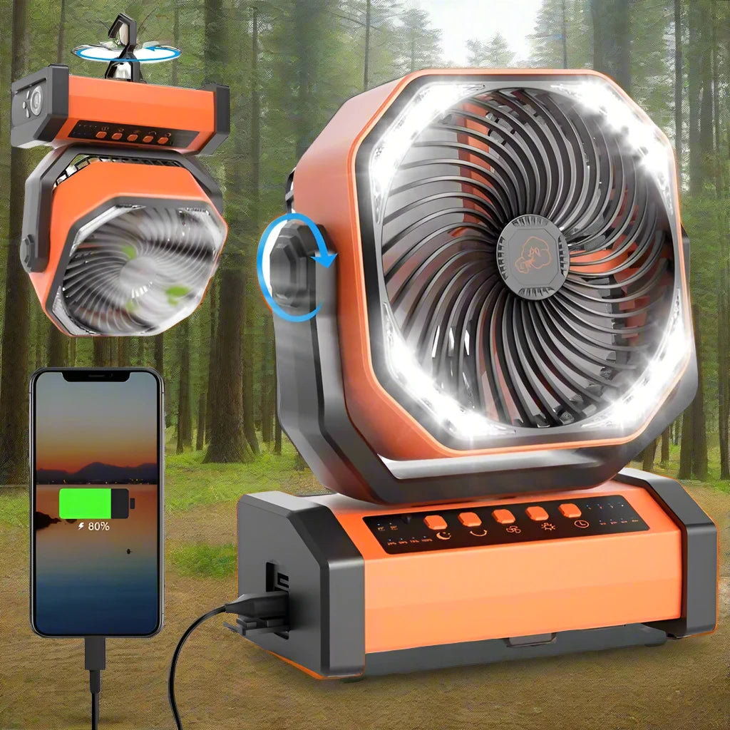 Compact Camping Rechargeable Mini Fan - Luxicro