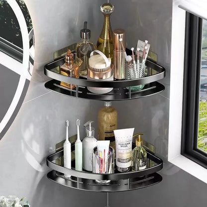 Wall Mounted Bathroom Shelf - Slim Aluminum Corner Storage