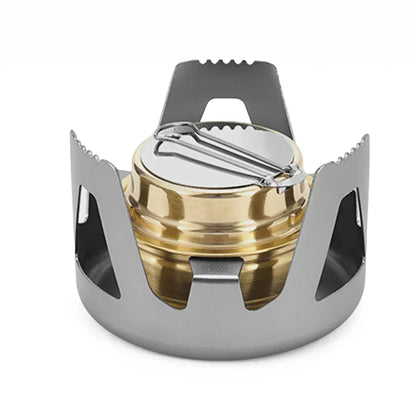 Compact Lightweight Camp Stove with Adjustable Burner