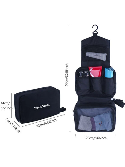 Compact Travel Toiletry Bag with Wet Dry Separation