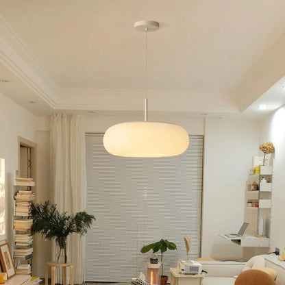 Classic White Hanging Light with Warm LED Shine - Luxicro