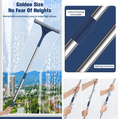 Long Reach Window Cleaning Tool Set with Extension Pole