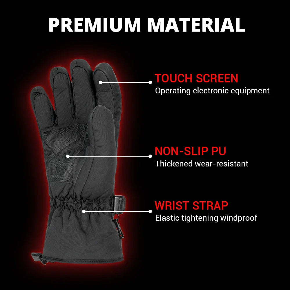Warm Touch Insulated Waterproof Heated Gloves - Luxicro