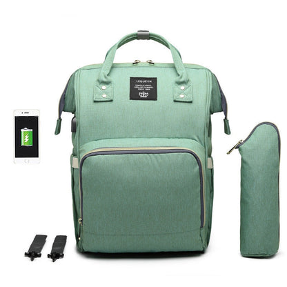 Spacious Baby Diaper Bag USB Backpack