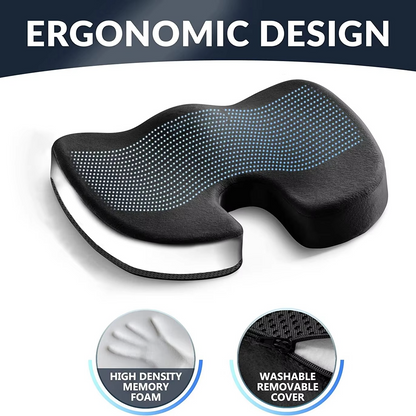 Soft Orthopedic Chair Cushion with Non Slip Base