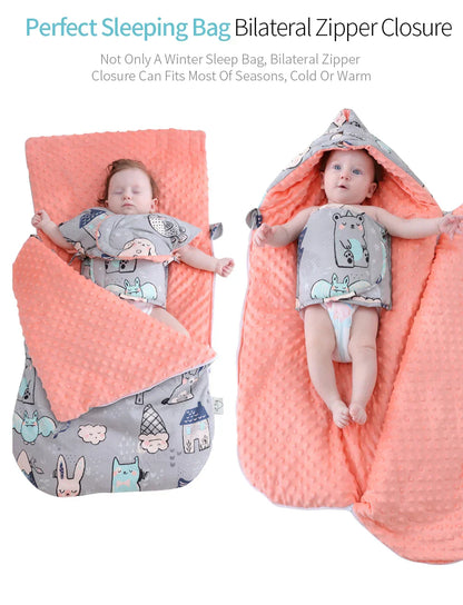 Cozy Infant Sleeper Bag with Hooded Cover