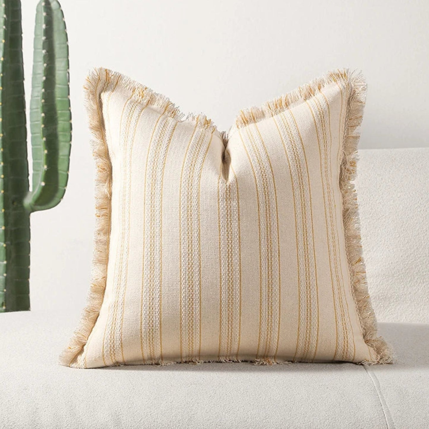 Nordic Pattern Embroidered Throw Pillow Cover