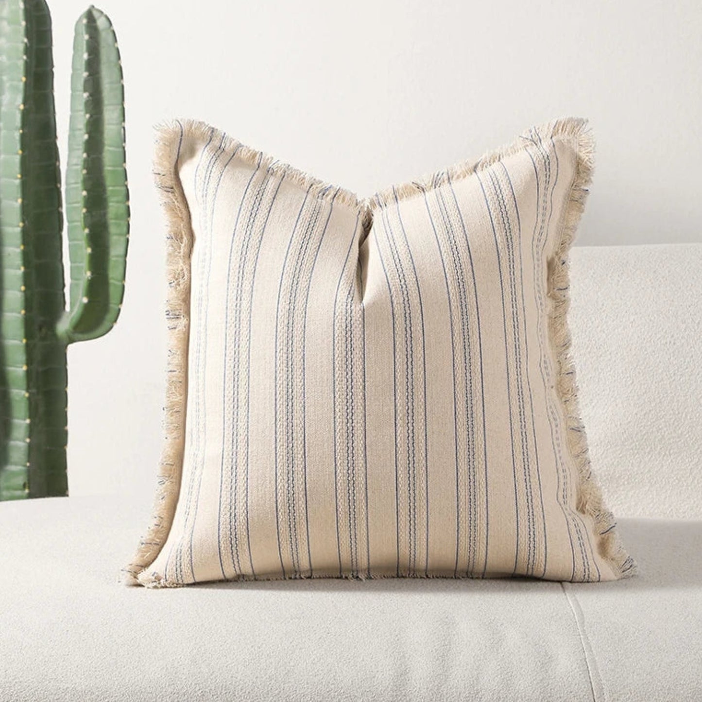 Nordic Pattern Embroidered Throw Pillow Cover