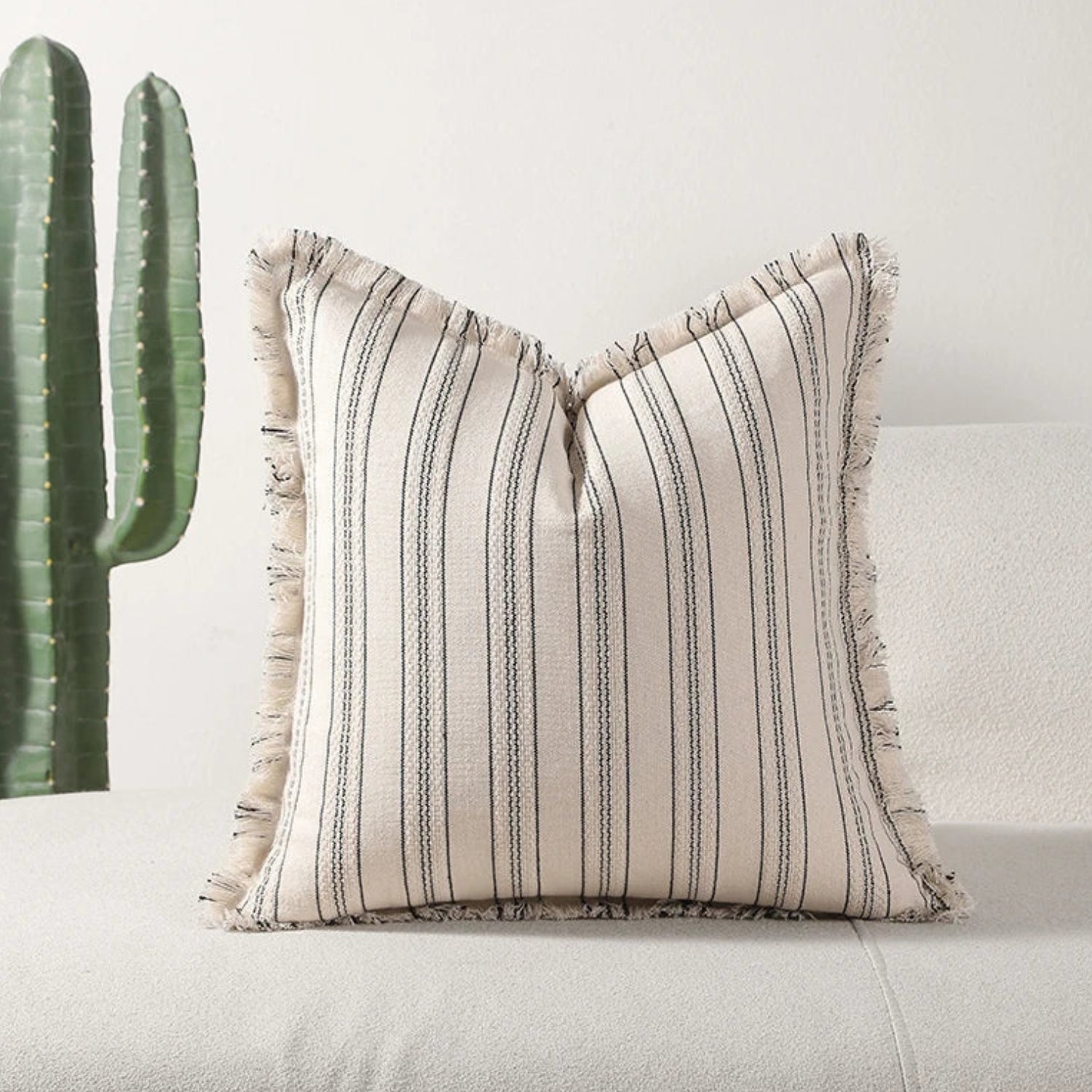 Nordic Pattern Embroidered Throw Pillow Cover - Luxicro