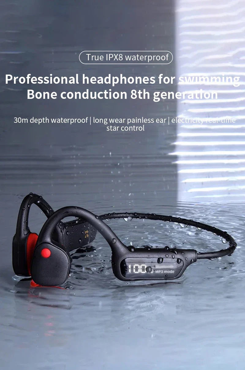 Sleek Bone Conduction Bluetooth Headphones
