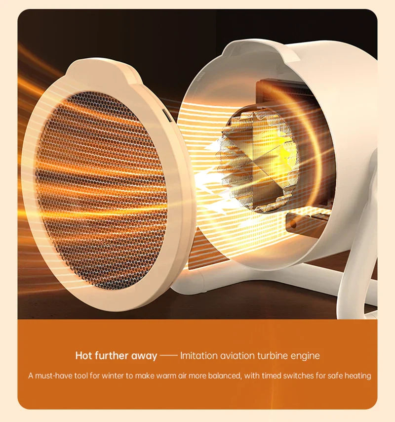 Portable 1000W Electric Heater with Thermal Cut Off