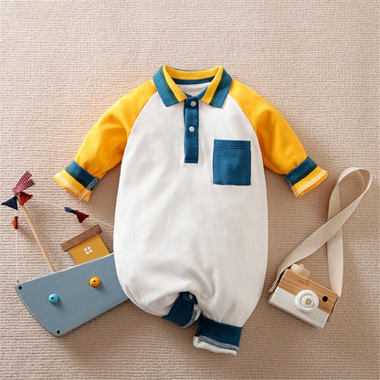 Adorable Infant Boy Short Romper