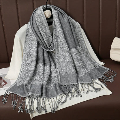 Soft Cashmere Women's Scarf with Warm Luxury Print