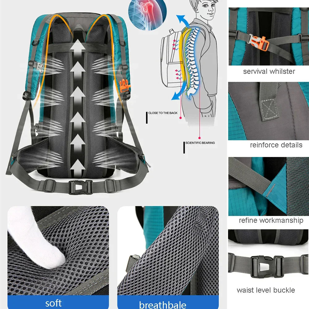 Waterproof Trekking Rucksack 70L with Rain Hood