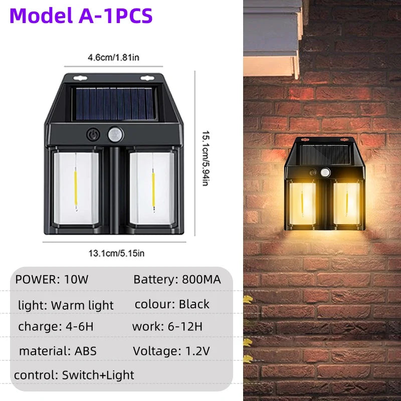 Outdoor LED Solar Powered Waterproof Wall Light