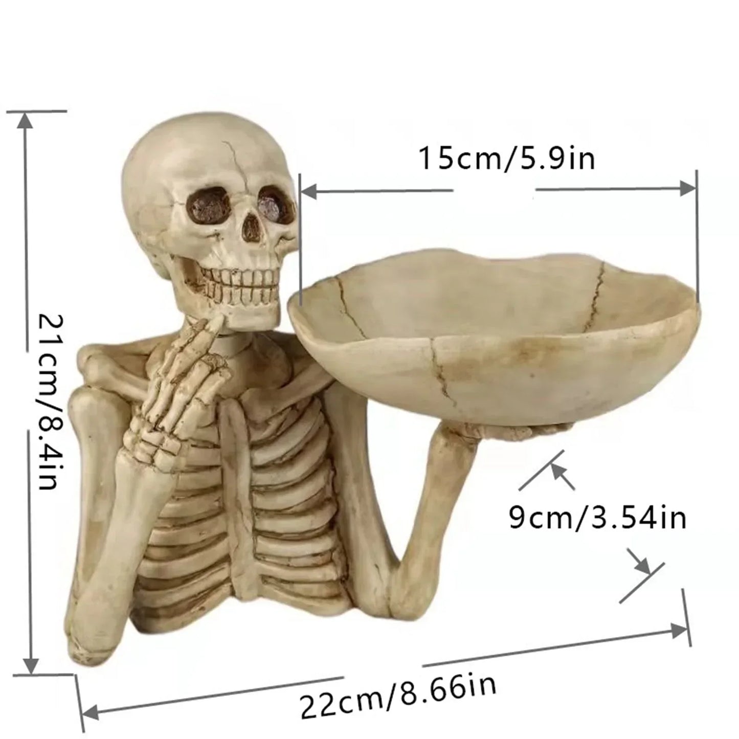 Dark Decorative Skull Tray