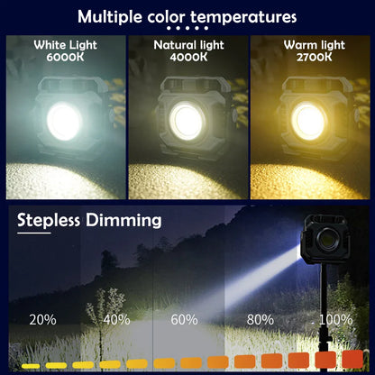 Bright LED Worklight 1500 Lumens Rechargeable Waterproof