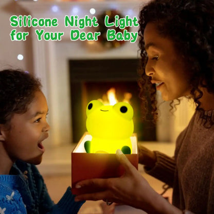 Fun Children's Frog Night Light with Timer and USB
