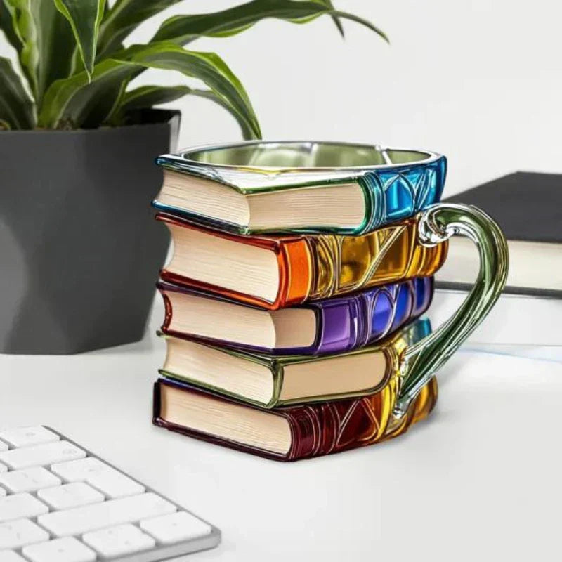 Book Lover's Ceramic Morning Coffee Mug