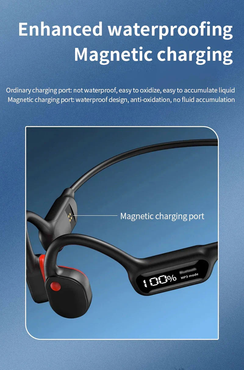 Sleek Bone Conduction Bluetooth Headphones