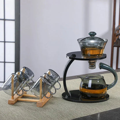 Elegant Curve Glass Tea Infuser Set