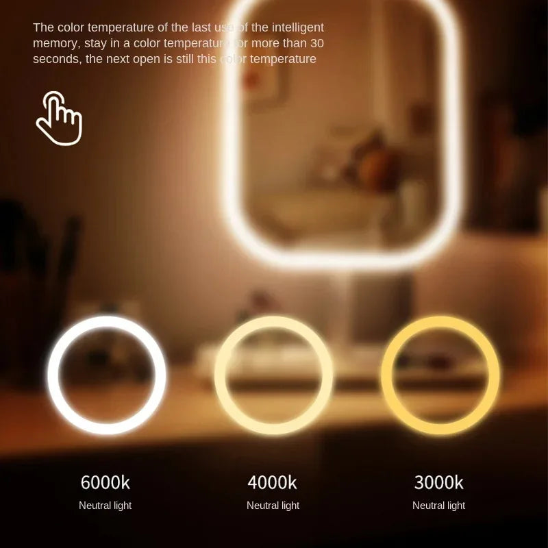 Stylish LED Makeup Mirror with Dimmable Light