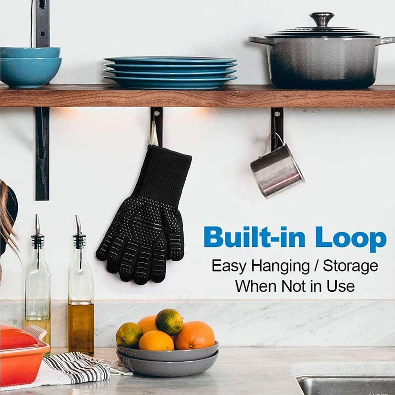 Heat Resistant BBQ Glove with Non Slip Grip