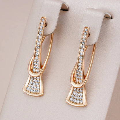 Sparkling Triple Layer Diamond Dangle Earrings