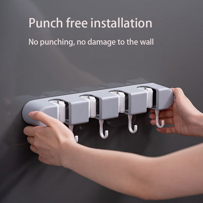 Space-Saving Wall Mount Mop Holder