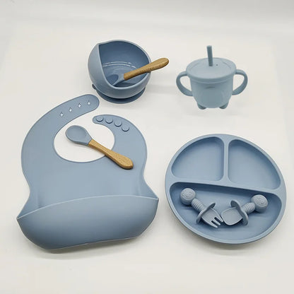 Baby Safe 8pc Suction Plate Bowl Spoon Set