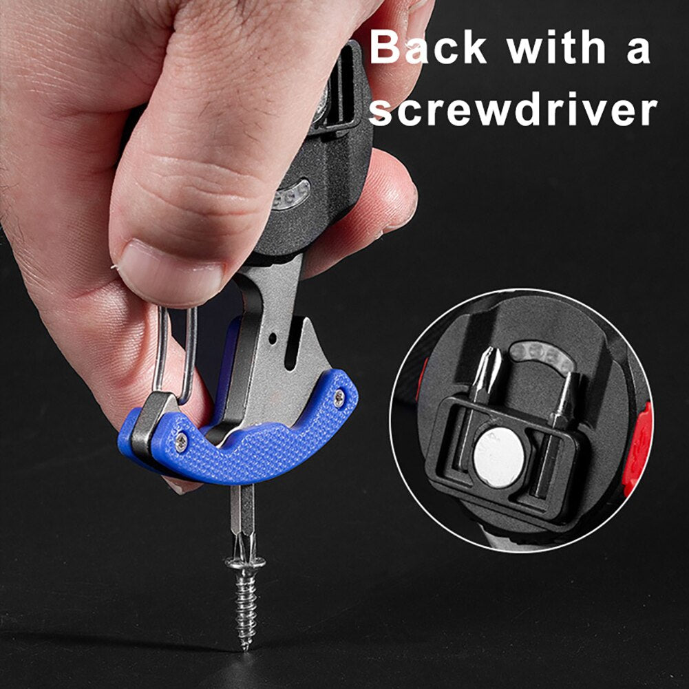 Compact Multi Tool LED Flashlight Keychain
