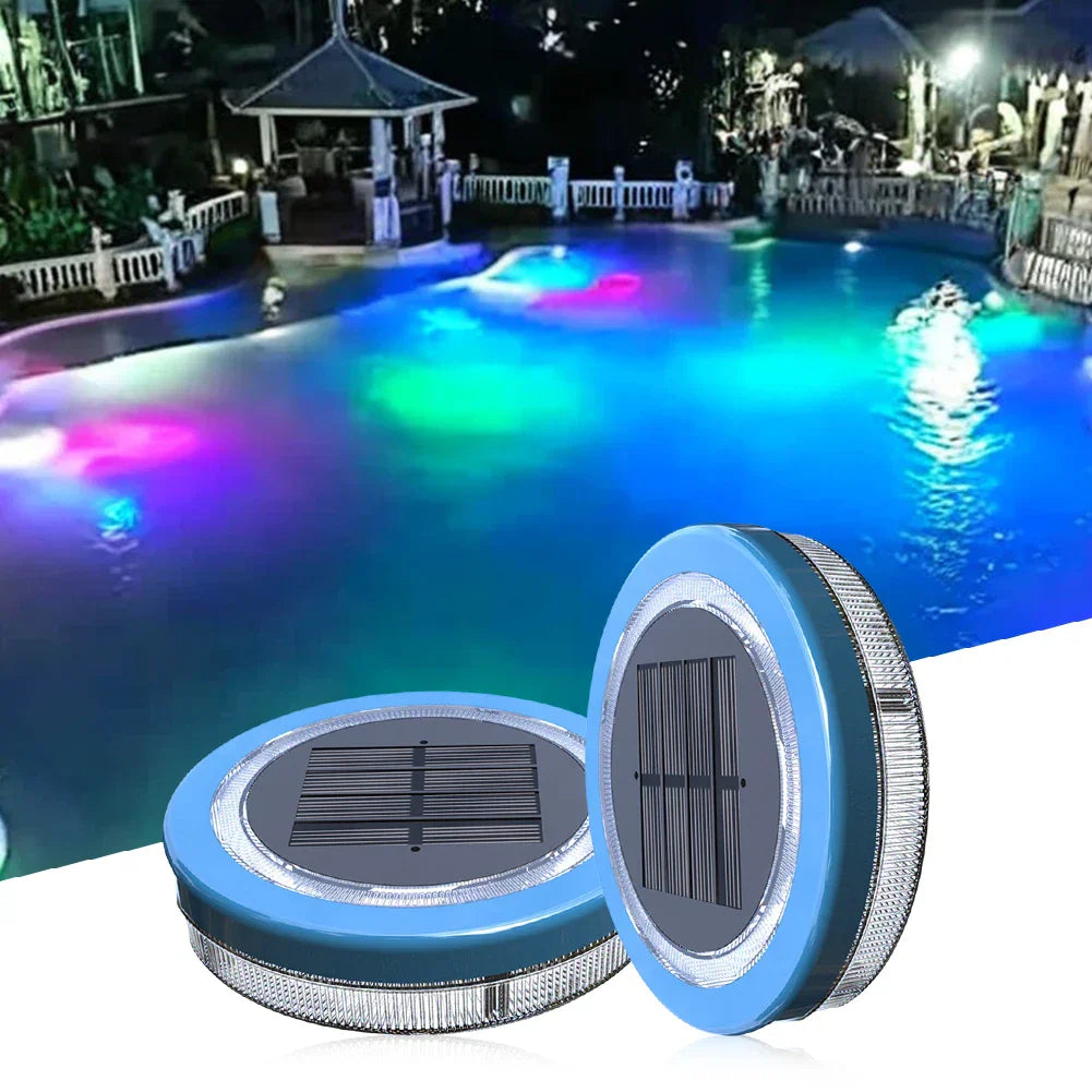 Outdoor Solar Pool Light Blue LED Waterproof Lamp