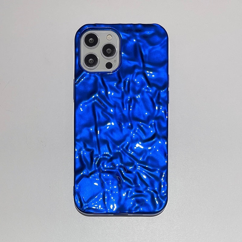 Metallic Silver iPhone Cover Case
