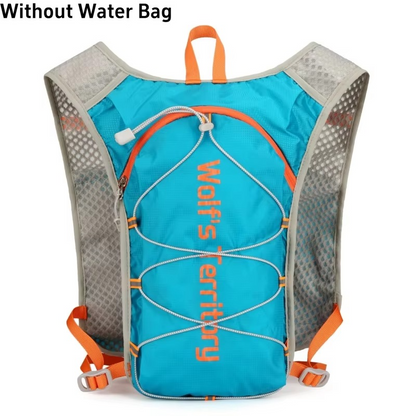 Breathable Athletic Hydration Vest With Reflective Belt
