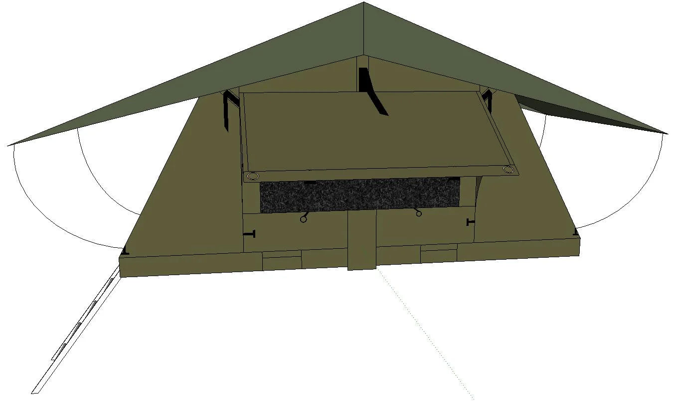 Simple Setup Weatherproof Collapsible Car Roof Tent