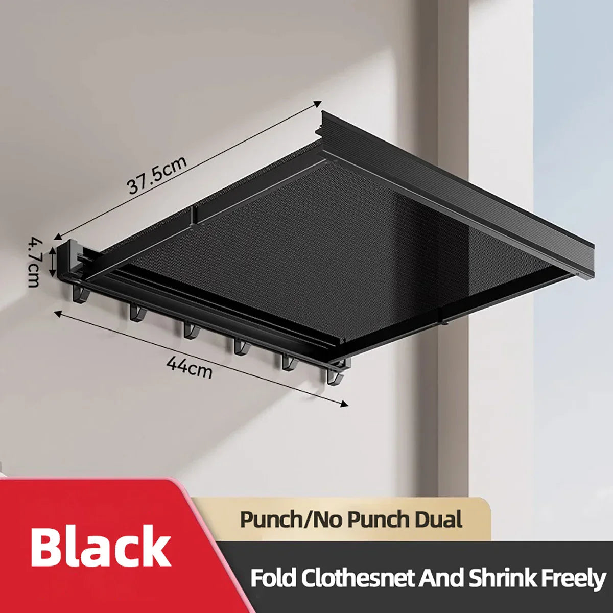 Compact Wall Mount Folding Drying Rack Shelf