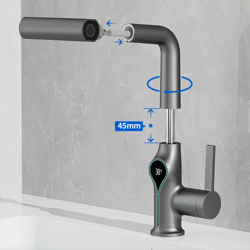 Stylish Faucet with Color LED Temperature Display