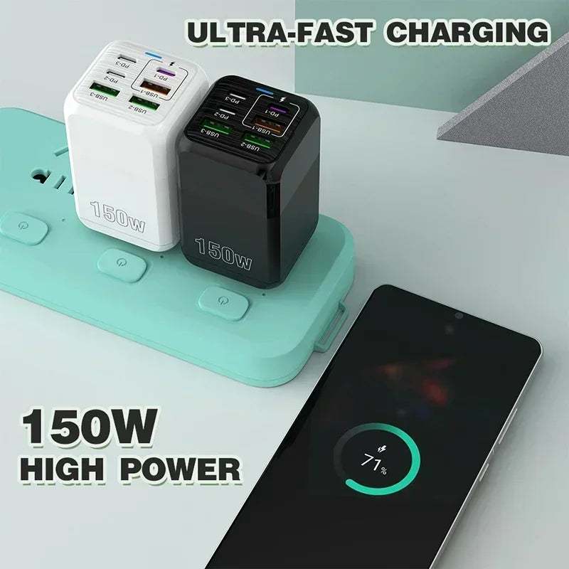 Fast 6-Port USB Charger Adapter for iPhone & Samsung