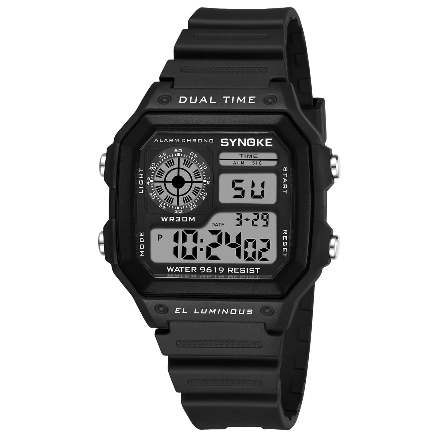 Rugged Waterproof Sports Chronograph Watch