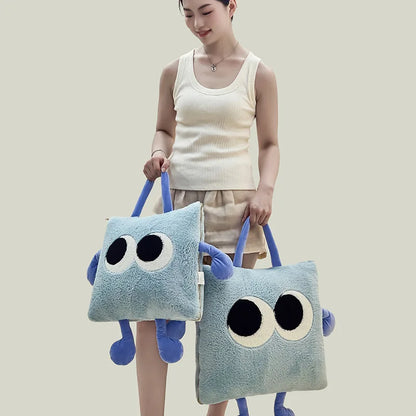 Cozy Plush Travel Blanket Pillow