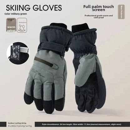Insulated Water Resistant Snow Gloves with Touchscreen Tips