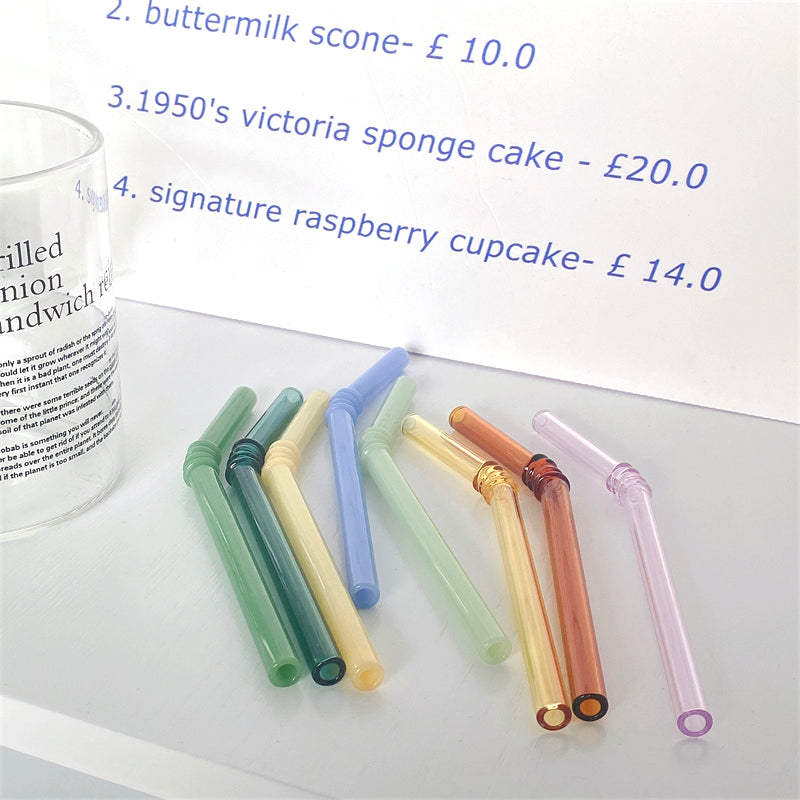 Eco Friendly Glass Drinking Straws Set