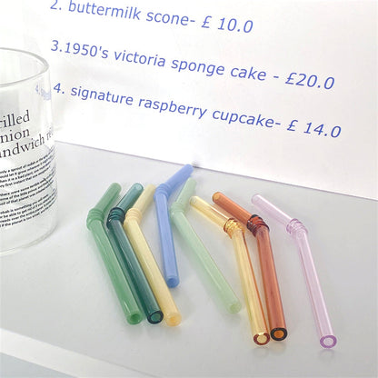 Eco Friendly Glass Drinking Straws Set