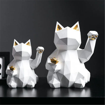 Cute Abstract Kitty Statue Decoration