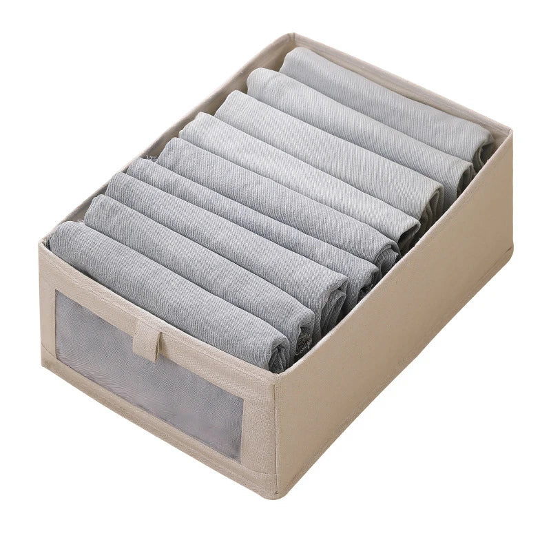 Foldable Fabric Storage Cube with Clear View Window