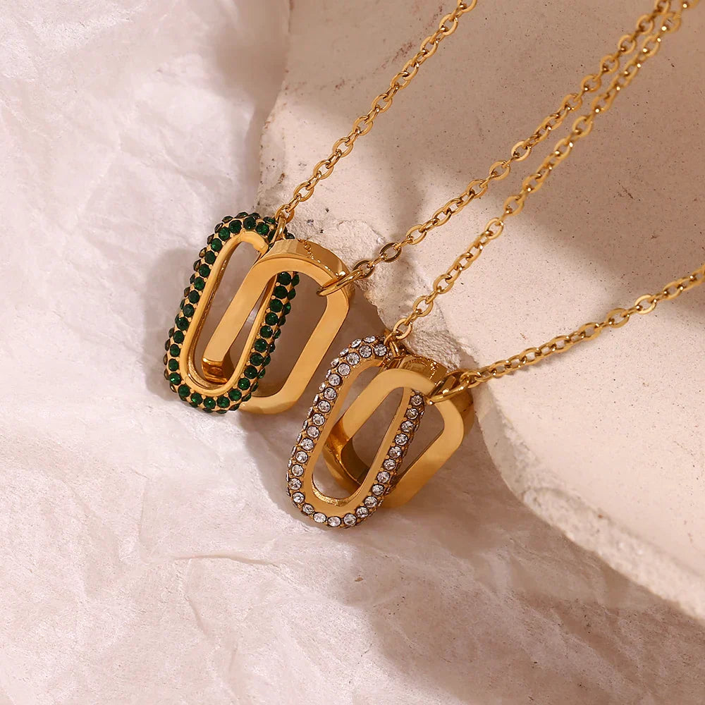 Fashionable Clip Chain Heart Pendant