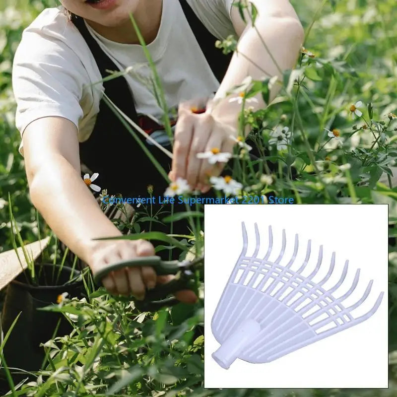 Garden Leaf Rake 12 Tine Lightweight Tool